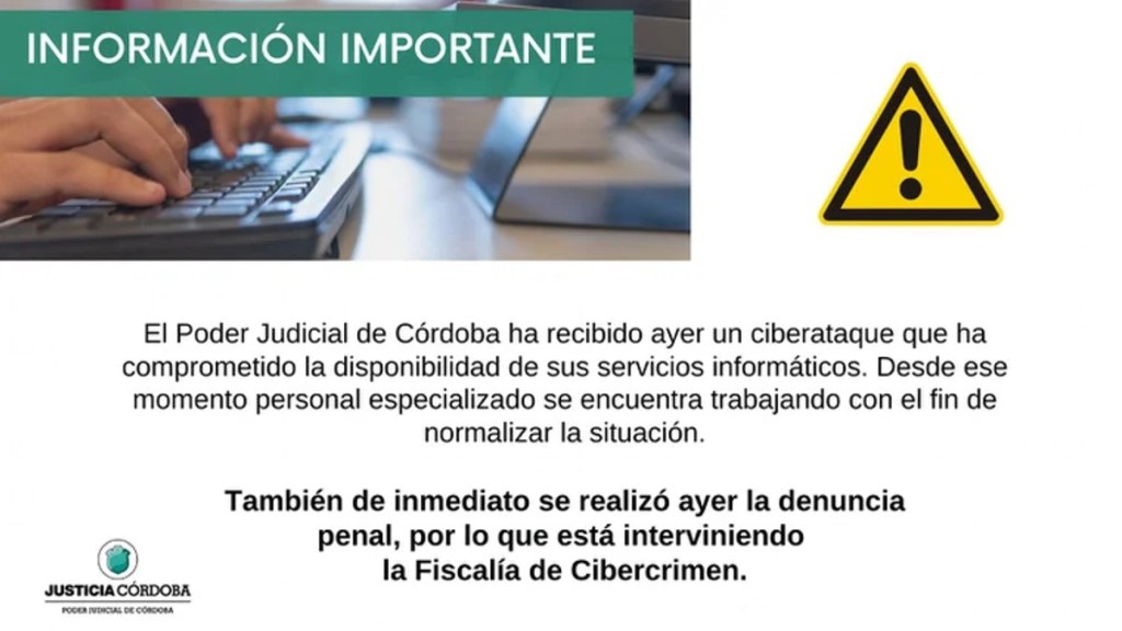 Hackearon la página del Poder Judicial de&nbsp;Córdoba
