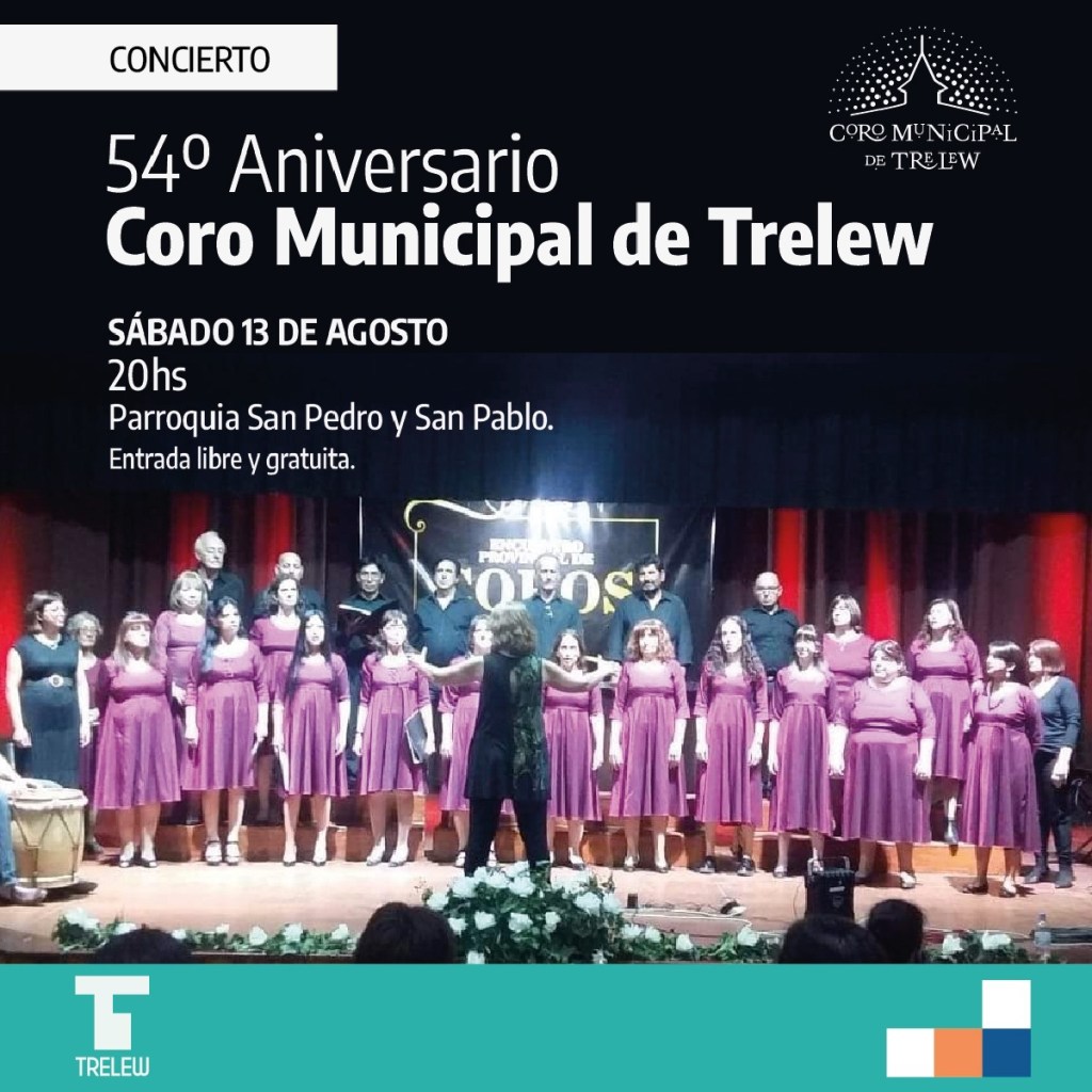 El Coro Municipal de Trelew prepara su concierto&nbsp;aniversario