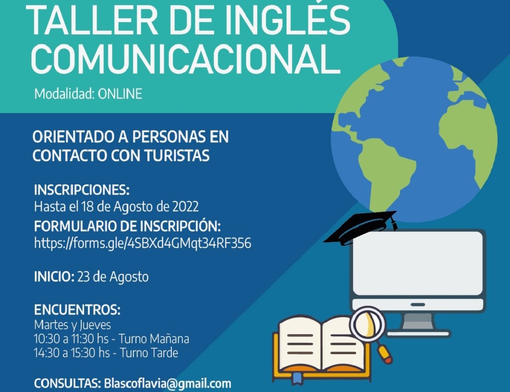 Nuevo taller de Inglés Comunicacional en&nbsp;Trelew
