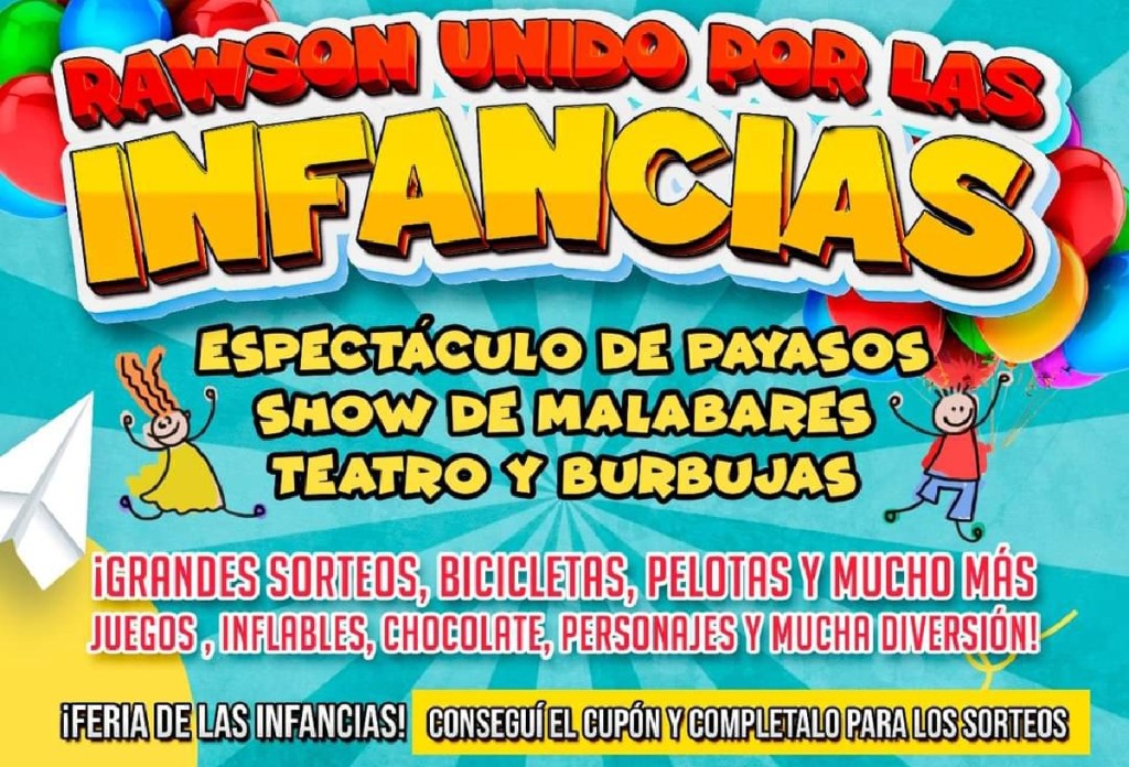 Día de las Infancias en Rawson: hasta el sábado 27 hay tiempo de participar en los&nbsp;sorteos