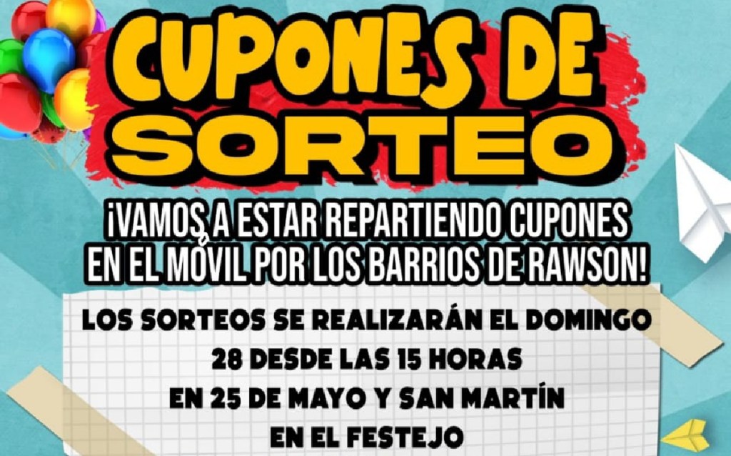 “Rawson Unido por las infancias”: El móvil de las infancias está repartiendo&nbsp;cupones