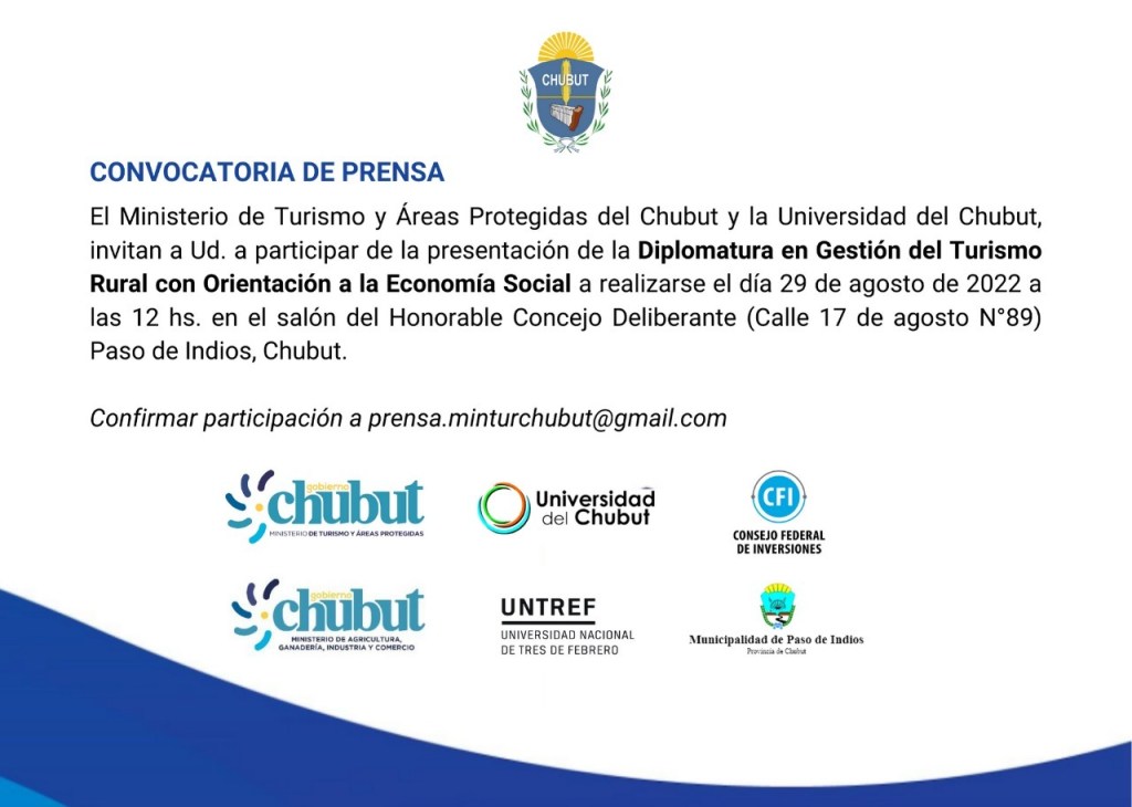 Se presentará en Paso de Indios la Diplomatura en Gestión del Turismo Rural con Orientación a la Economía&nbsp;Social