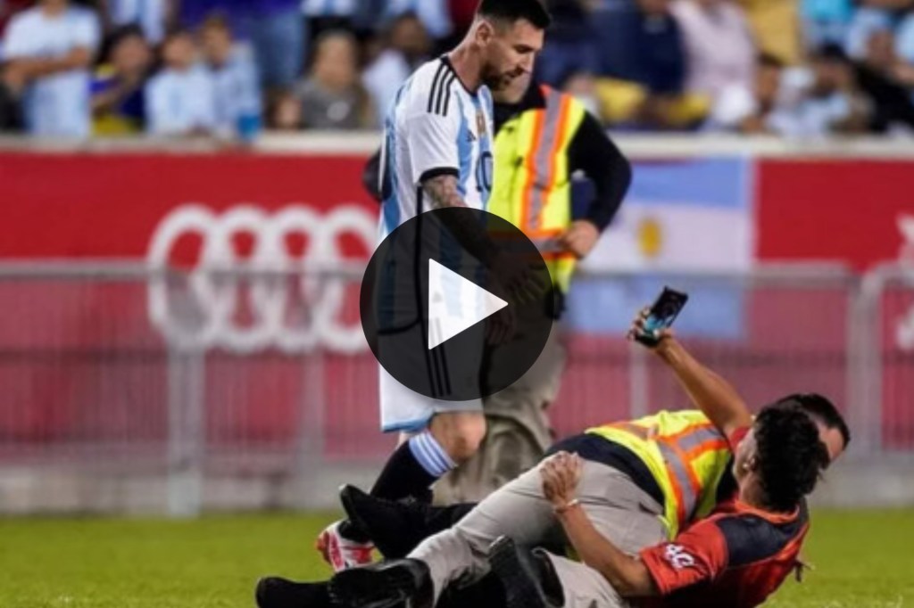 Video: el hincha argentino que se filmó invadiendo la cancha para saludar a&nbsp;Messi