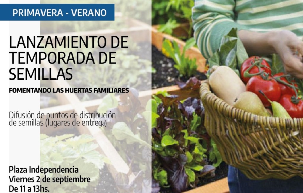 Lanzamiento de temporada de entrega de semillas en&nbsp;Trelew