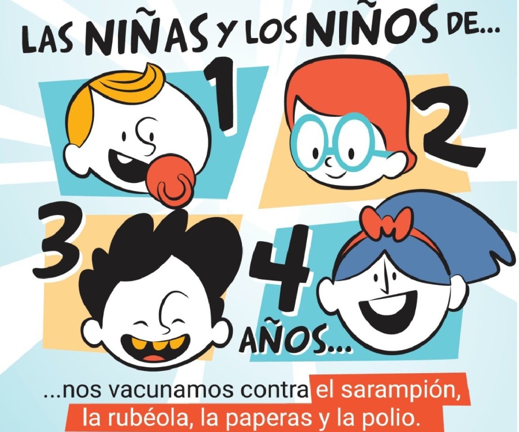“Campaña de Vacunación contra Sarampión, Rubéola, Paperas y&nbsp;Poliomielitis”