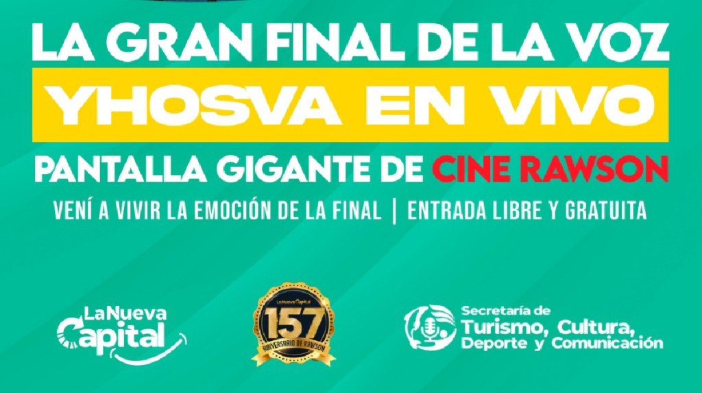 #Dato | La final de “La Voz Argentina” en el Cine Teatro de&nbsp;Rawson