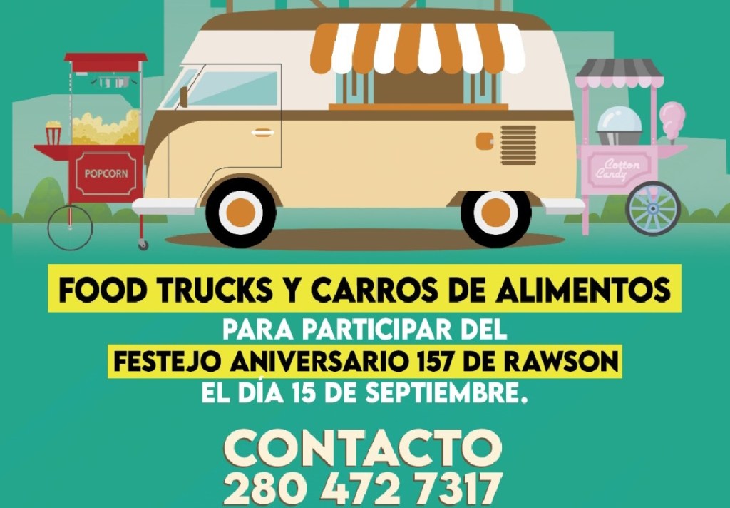 Convocan a los food trucks para la celebración por el aniversario de&nbsp;Rawson