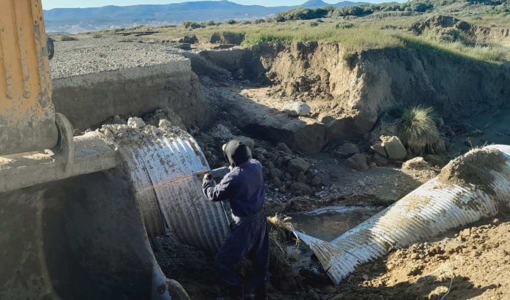 Trabajos de reparación en Ruta N°1 – Rocas&nbsp;Coloradas