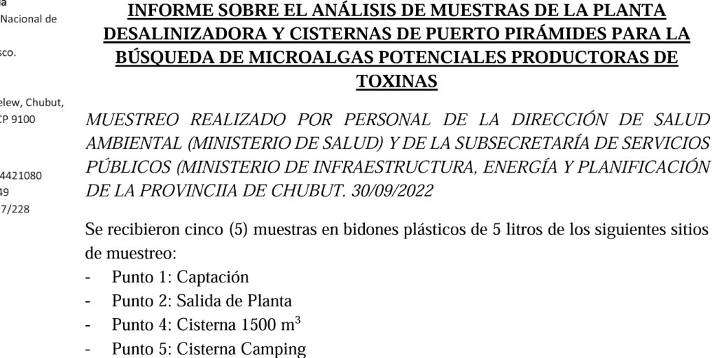 Provincia confirmó que el agua de Puerto Pirámides es segura para el&nbsp;consumo