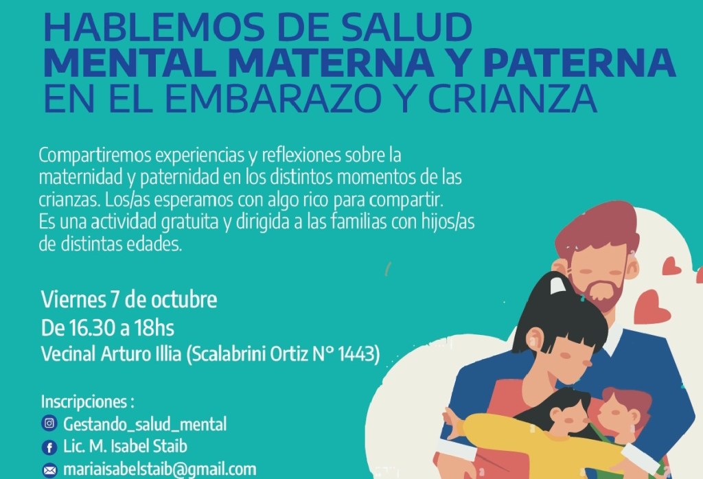Charla merienda sobre Salud Mental Materna y Paterna en el embarazo y&nbsp;crianza