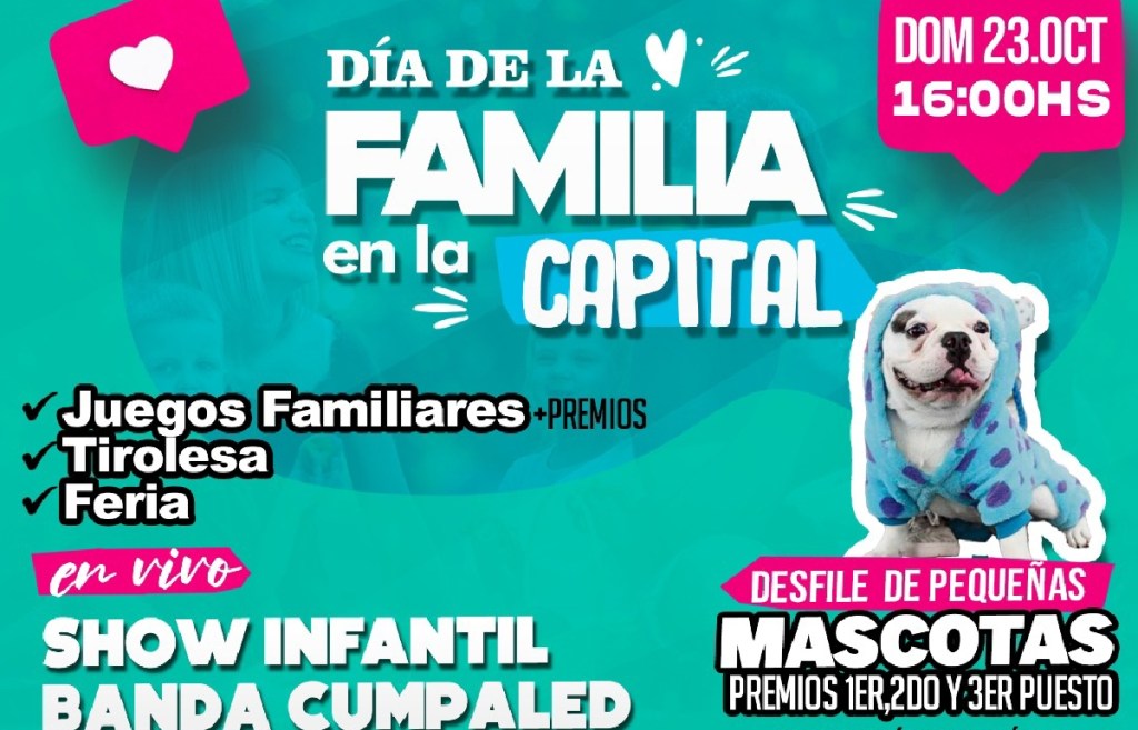 El festejo del Día de la Familia incluirá un desfile de mascotas, bandas locales y&nbsp;sorteos