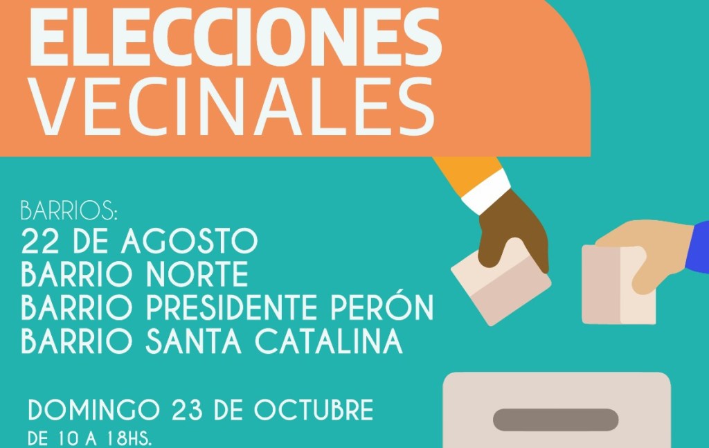 El domingo cuatro barrios de Trelew elegirán a sus&nbsp;representantes