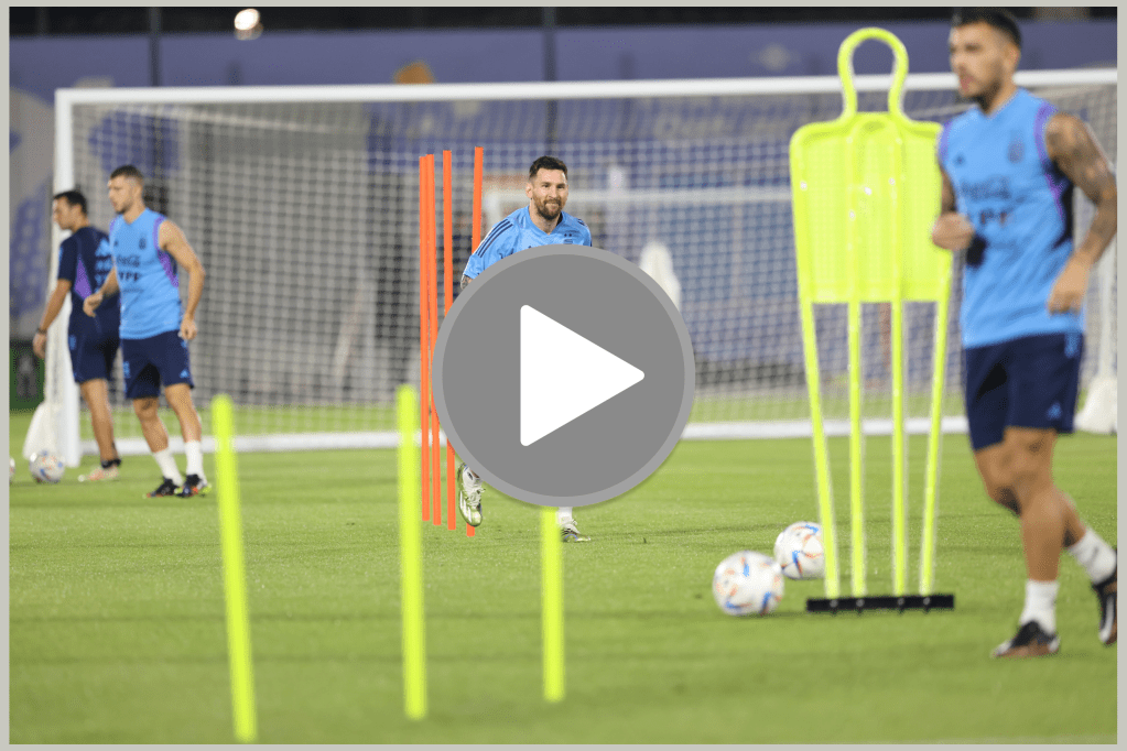 Con Messi a la cabeza, la Selección se entrenó a puertas cerradas en la Universidad de&nbsp;Qatar
