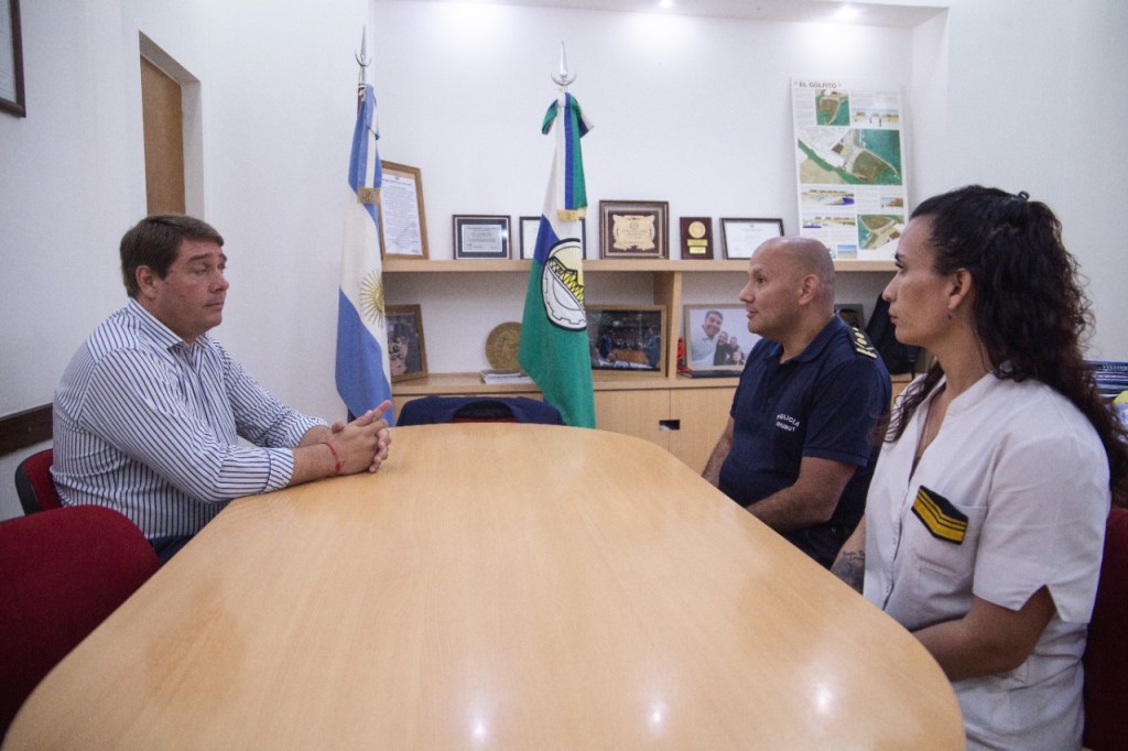 Biss se reunió con el jefe del Centro de Monitoreo de la Policía del&nbsp;Chubut