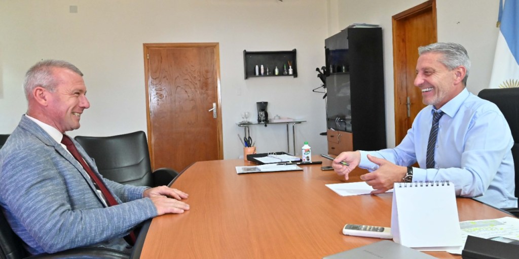 Arcioni recibió al Intendente de Gaiman para avanzar con obras para la&nbsp;ciudad