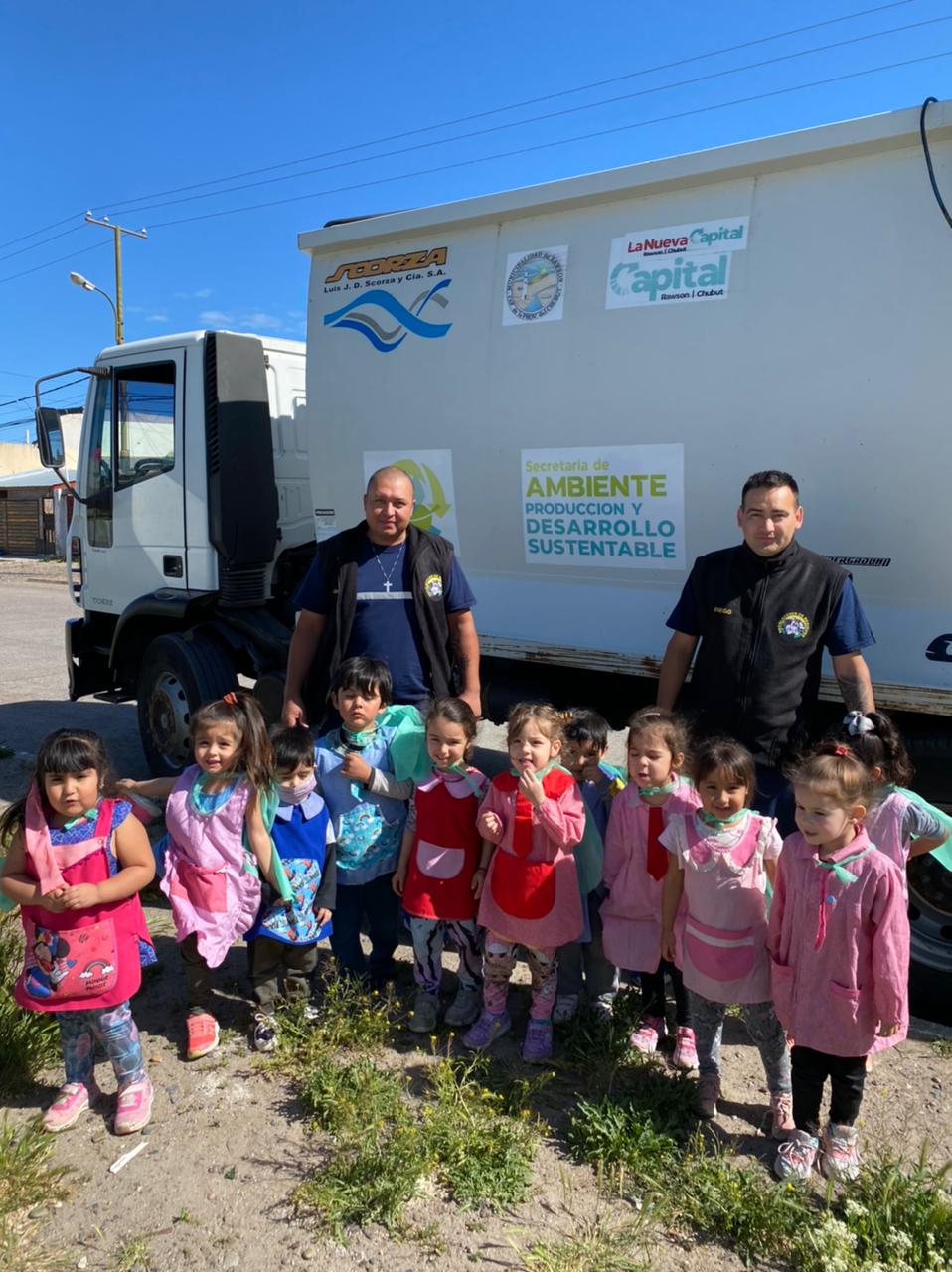 Personal de recolección de residuos de Rawson realizó una actividad de educación&nbsp;ambiental