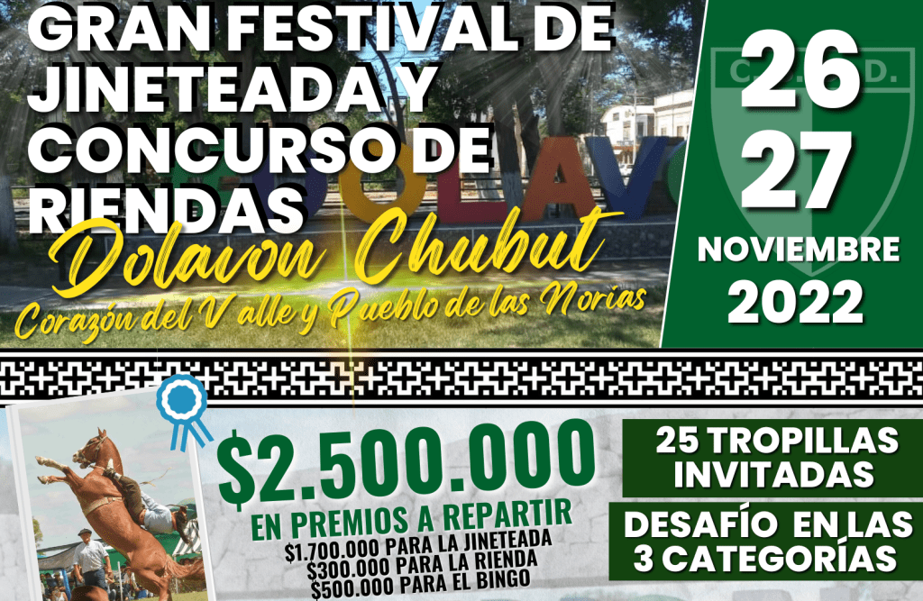 Gran Festival de jineteada y concurso de riendas en&nbsp;el