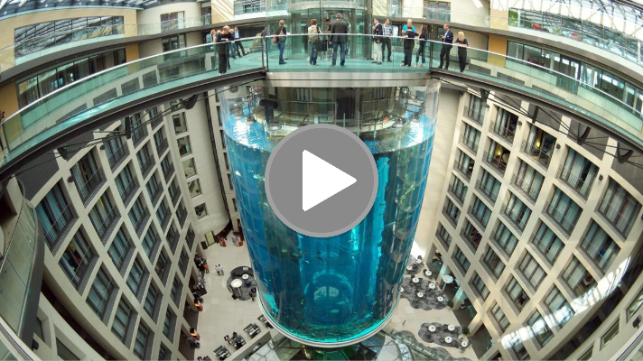 Explotó el acuario cilíndrico «más grande del mundo» en&nbsp;Berlín