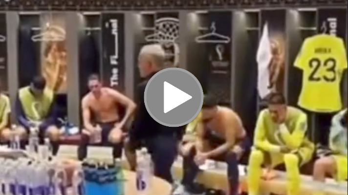 Se filtró un video del vestuario de Francia durante el&nbsp;entretiempo
