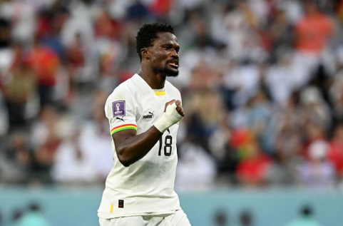 Jugador de Ghana celebra la eliminación de&nbsp;Uruguay