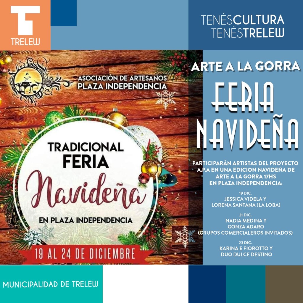 Feria navideña de artesanos y espectáculos artísticos en&nbsp;Trelew