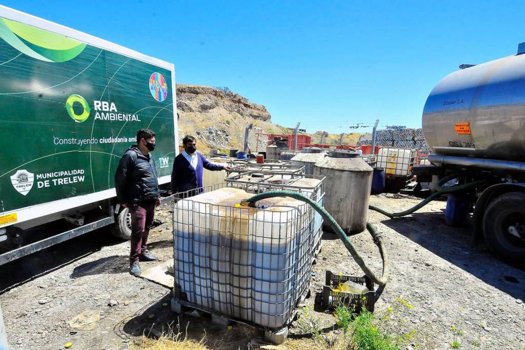 Trelew recolectó 180 mil litros de aceite vegetal usado en el&nbsp;2022