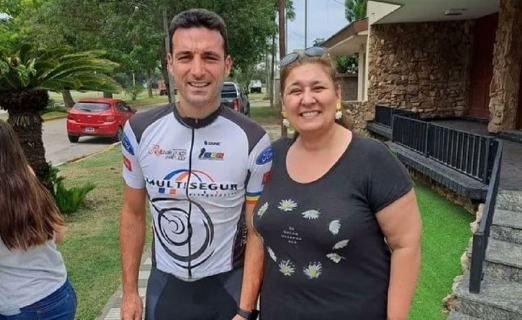 Scaloni hizo ciclismo por las calles de&nbsp;Pujato
