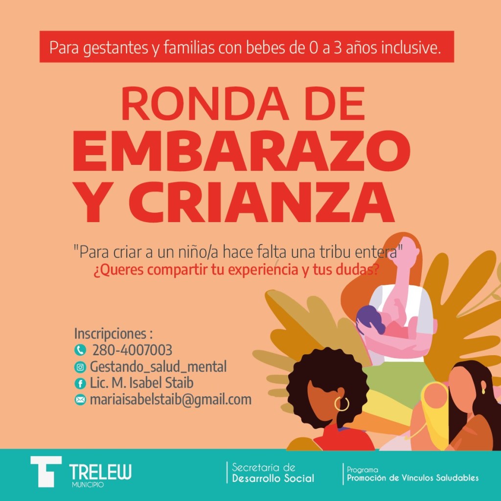 Trelew continúa con los encuentros de Ronda de Embarazo y&nbsp;Crianza