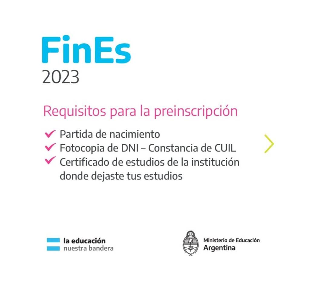 Trelew: Se encuentran abiertas las preinscripciones del Plan&nbsp;Fines