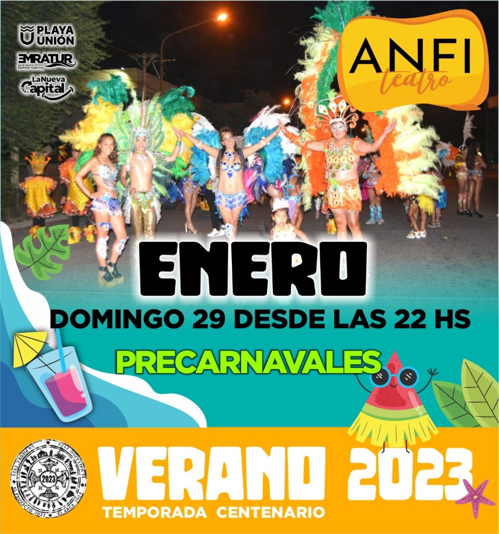 Las Comparsas de Rawson se presentan en Playa&nbsp;Unión