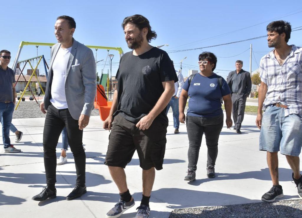 Maderna recorrió junto a Juan Grabois obras realizadas por&nbsp;cooperativas