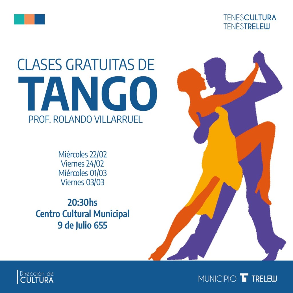 Dato | Clases gratuitas de Tango en el Centro Cultural Municipal de&nbsp;Trelew