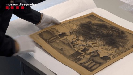 Recuperan dos obras de Dalí que habían sido robadas en&nbsp;Cataluña