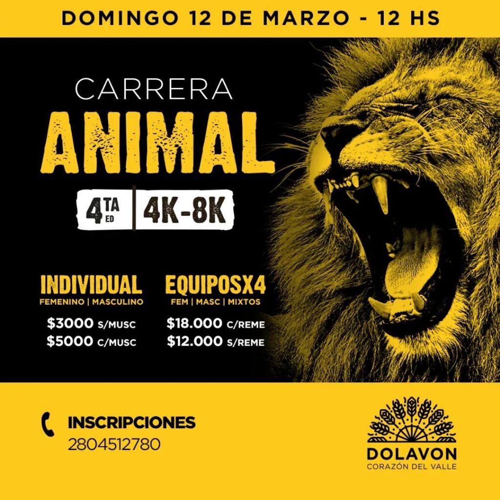 Dato | Dolavon prepara la «Carrera&nbsp;Animal»