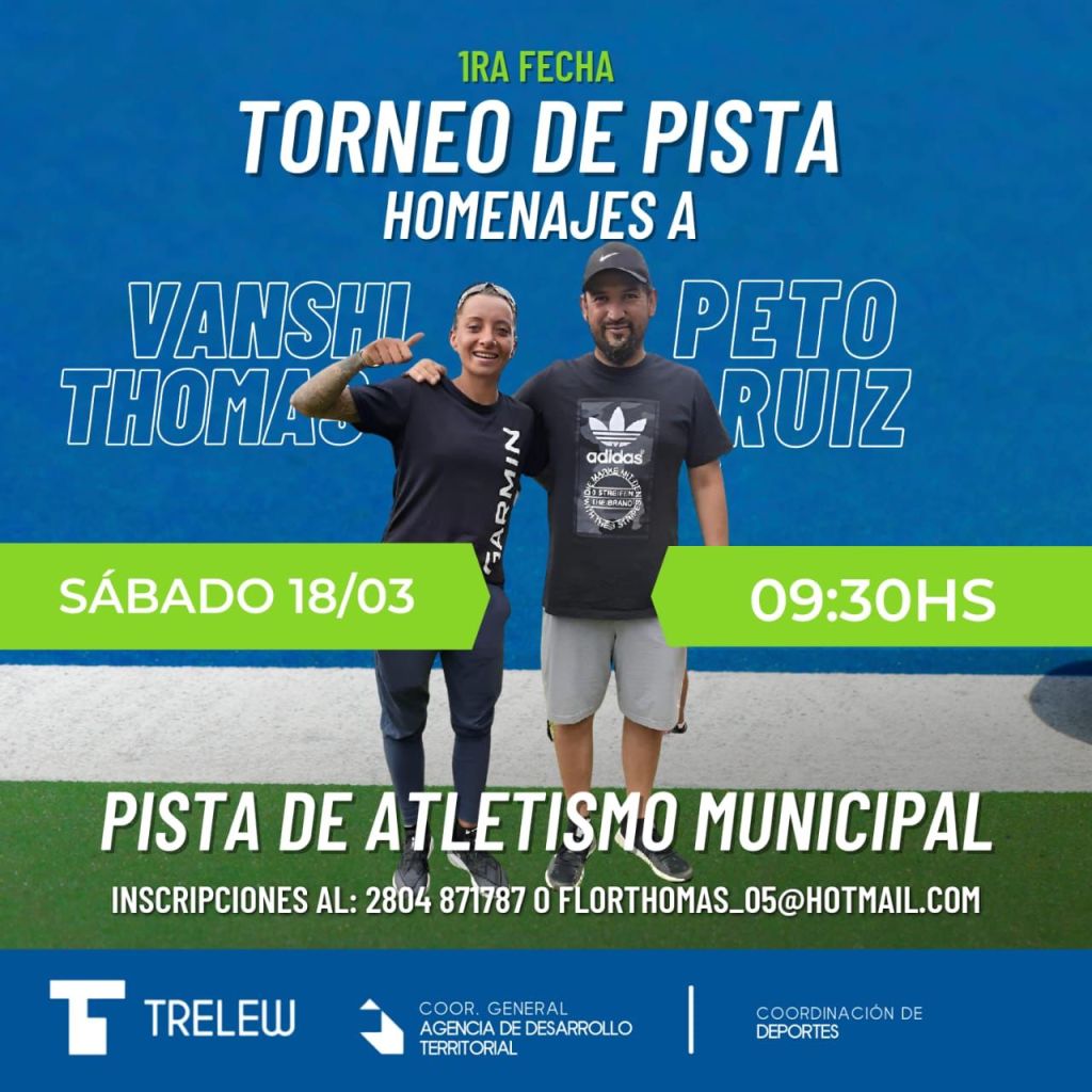 Trelew: torneo de pista para homenajear a entrenadores y atletas que compitieron a nivel&nbsp;mundial