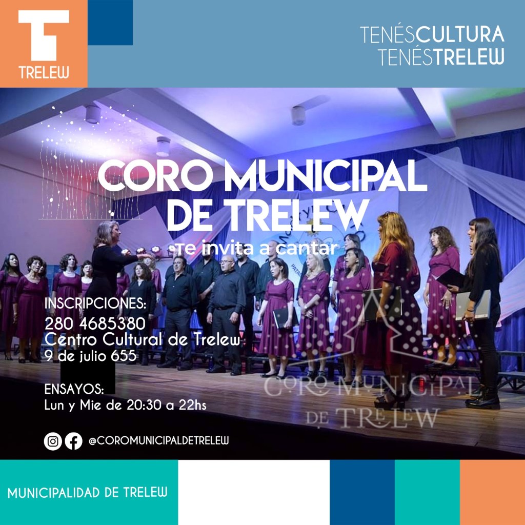 Está abierta la inscripción para el Coro Municipal de&nbsp;Trelew