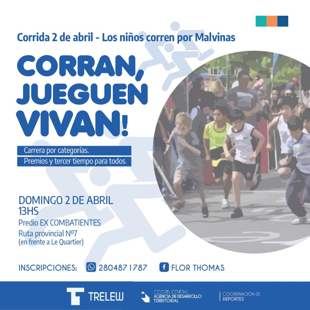 Se viene la nueva edición de la prueba atlética «Los niños corren por&nbsp;Malvinas»