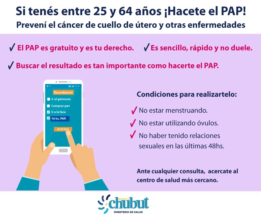 Chubut continúa trabajando en la prevención del Cáncer de Cuello&nbsp;Uterino