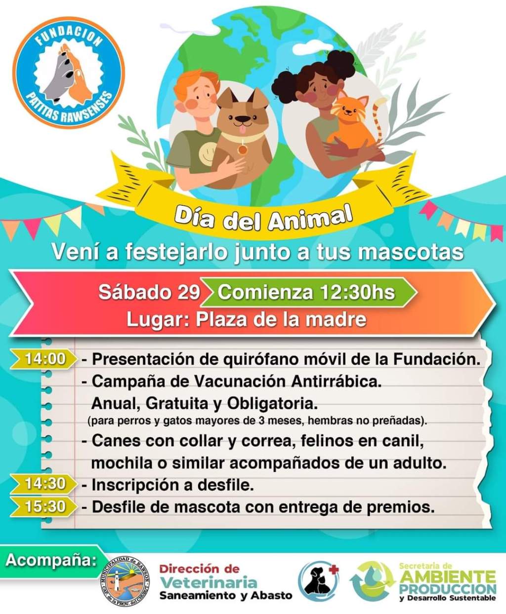 Rawson celebrará el Día del&nbsp;Animal