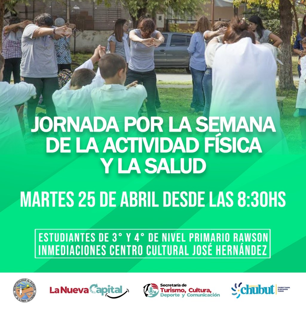 Rawson: Se realizará jornada por la “Semana de la Actividad Física y la&nbsp;Salud”