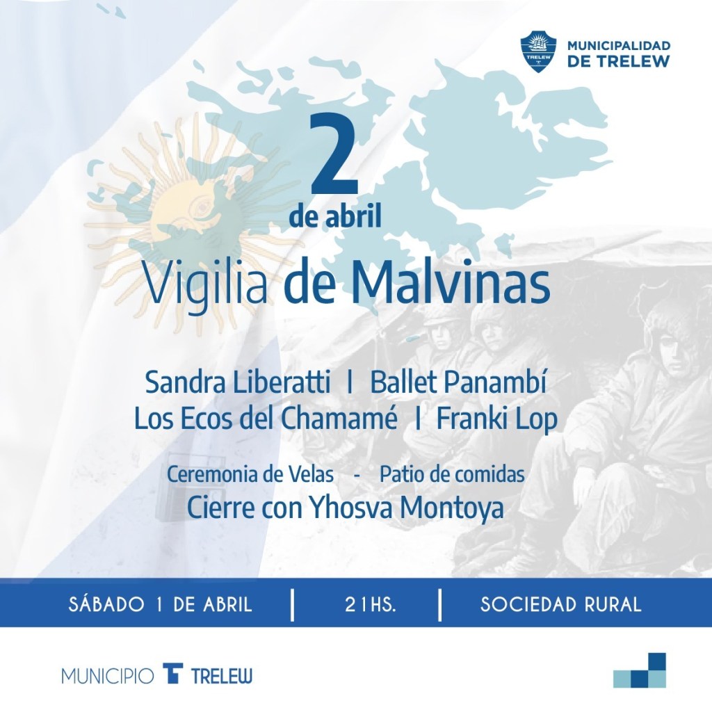 El Municipio de Trelew realizará mañana la tradicional Vigilia del 2 de&nbsp;abril