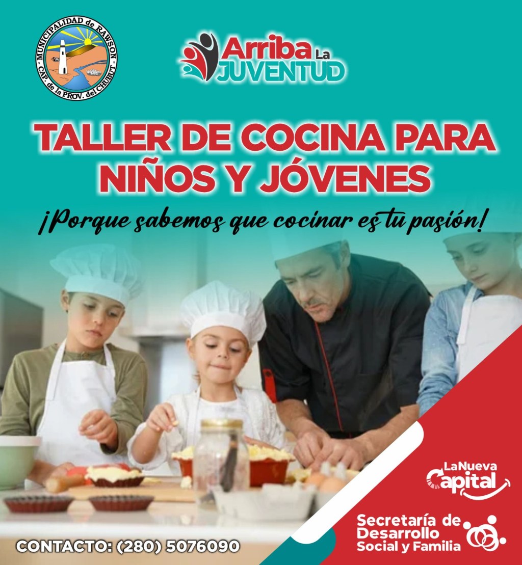 La Municipalidad de Rawson realizará un Taller de Cocina destinado a niños y&nbsp;jóvenes