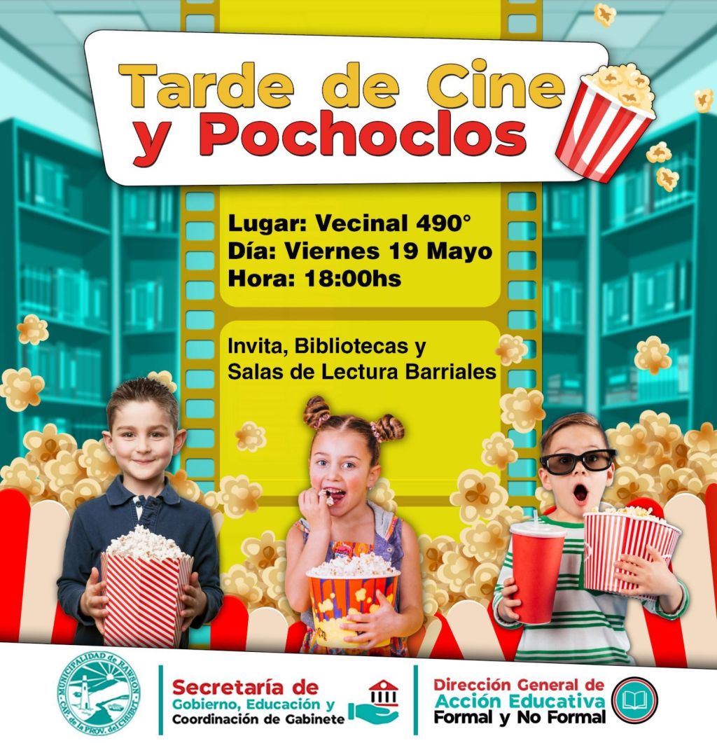 Se realizará en el Barrio 490 una Tarde de Cine y&nbsp;Pochoclos