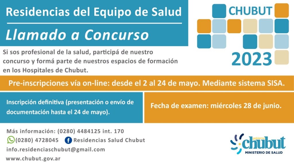 Provincia recuerda que se encuentra abierta la convocatoria a las “Residencias del Equipo de Salud&nbsp;2023”