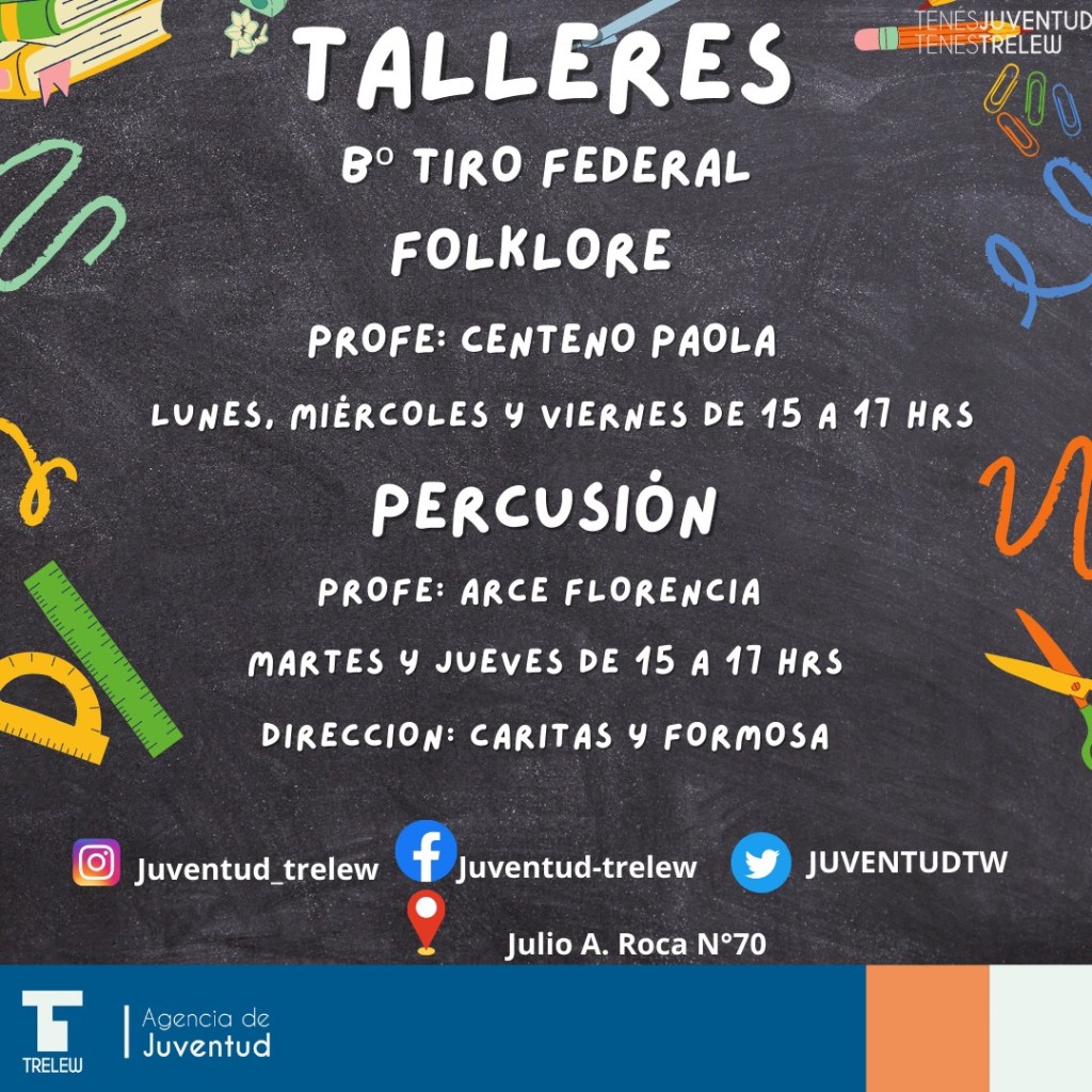 El Municipio de Trelew continúa en mayo con las clases de apoyo escolar en los barrios y en la sede de&nbsp;Juventud