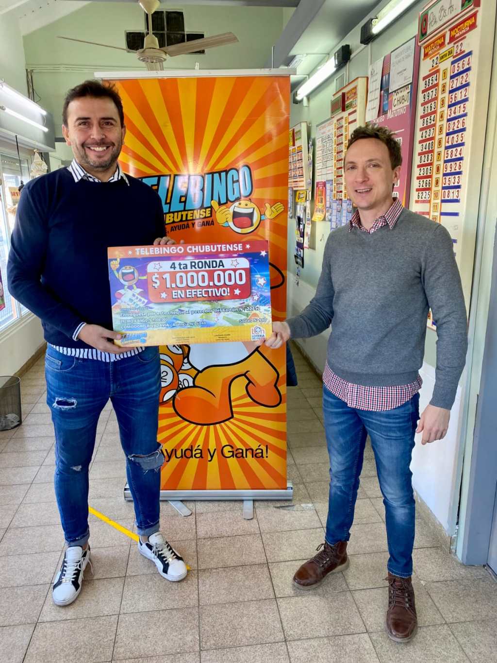 Lotería del Chubut premió a un jubilado con un millón de&nbsp;pesos