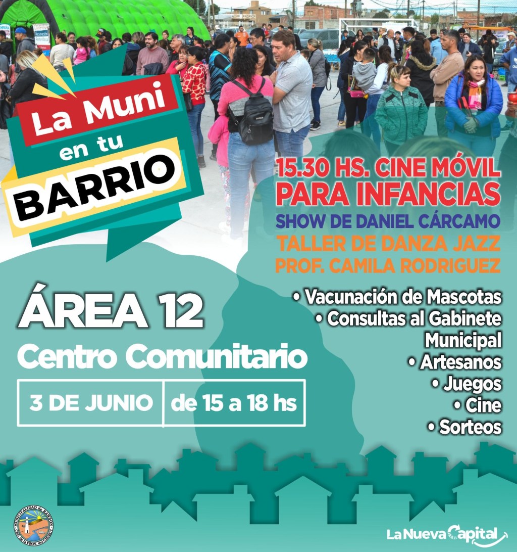 La “Muni en tu barrio” llega este sábado con todos los funcionarios y varias actividades al Área 12 de&nbsp;Rawson