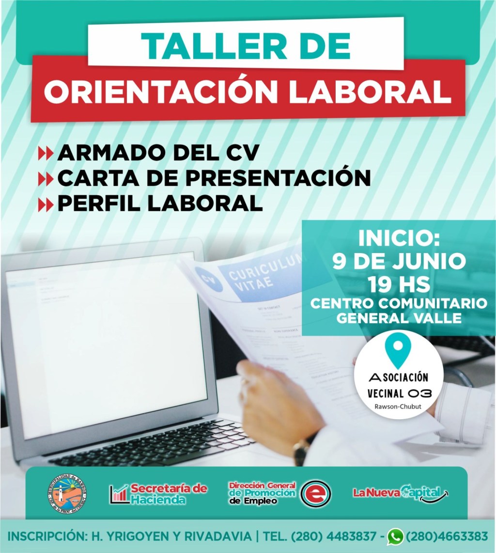 Rawson: sigue abierta la inscripción para nuevo Taller de Orientación&nbsp;Laboral