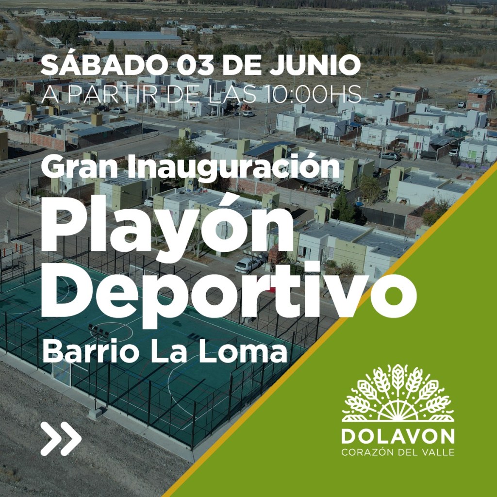 Dolavon: inauguran un nuevo Playón Deportivo en el Barrio La&nbsp;Loma