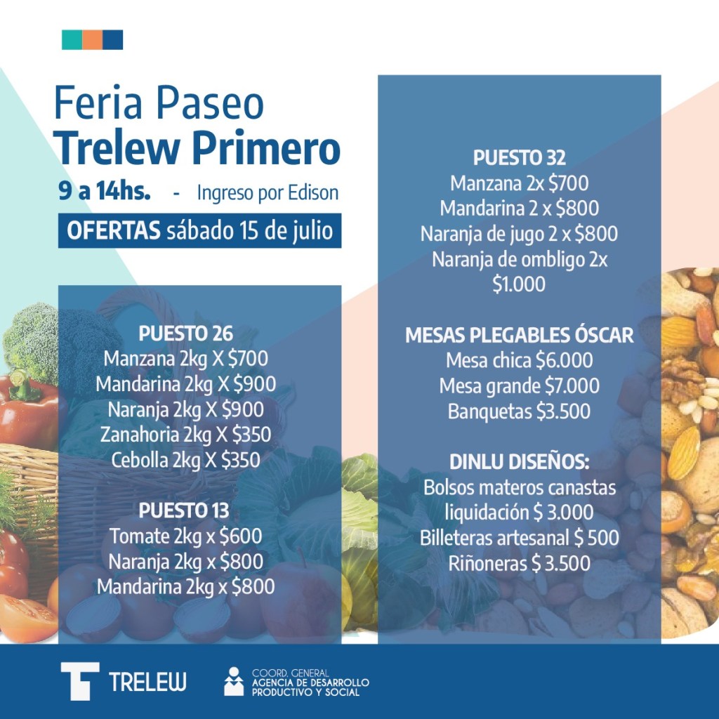 La Feria Trelew Primero ofrece variedad de&nbsp;ofertas
